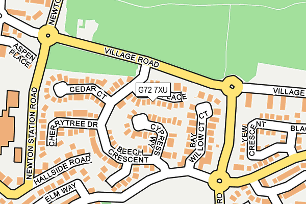 G72 7XU map - OS OpenMap – Local (Ordnance Survey)