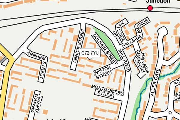 G72 7YU map - OS OpenMap – Local (Ordnance Survey)