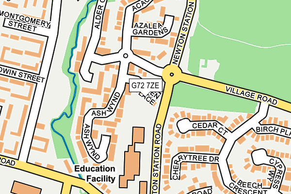 G72 7ZE map - OS OpenMap – Local (Ordnance Survey)