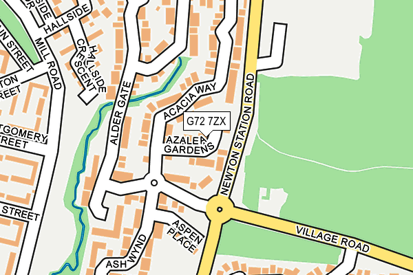 G72 7ZX map - OS OpenMap – Local (Ordnance Survey)