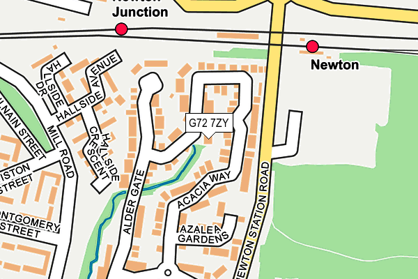 G72 7ZY map - OS OpenMap – Local (Ordnance Survey)