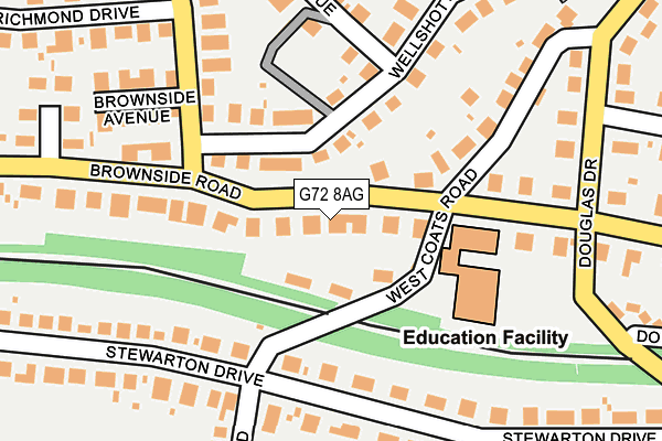 G72 8AG map - OS OpenMap – Local (Ordnance Survey)