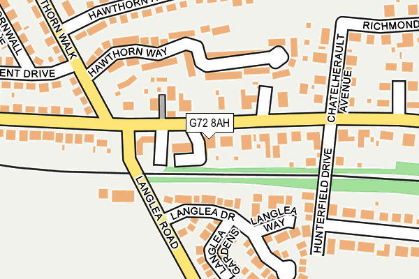 G72 8AH map - OS OpenMap – Local (Ordnance Survey)