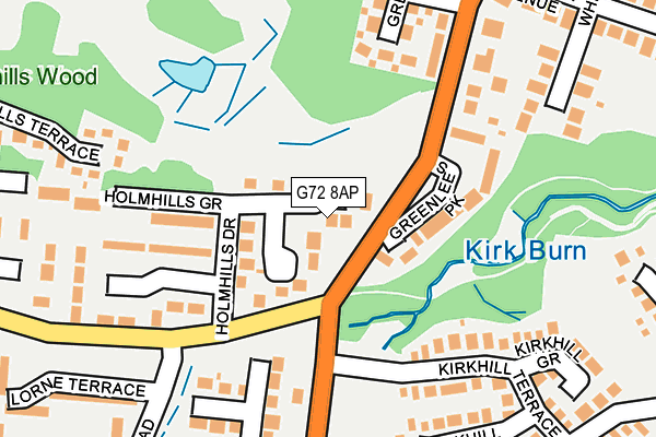 G72 8AP map - OS OpenMap – Local (Ordnance Survey)