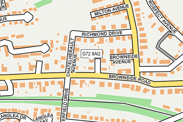 G72 8AQ map - OS OpenMap – Local (Ordnance Survey)