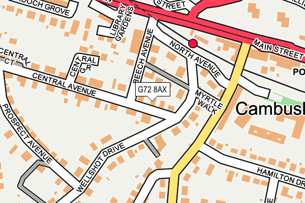 G72 8AX map - OS OpenMap – Local (Ordnance Survey)