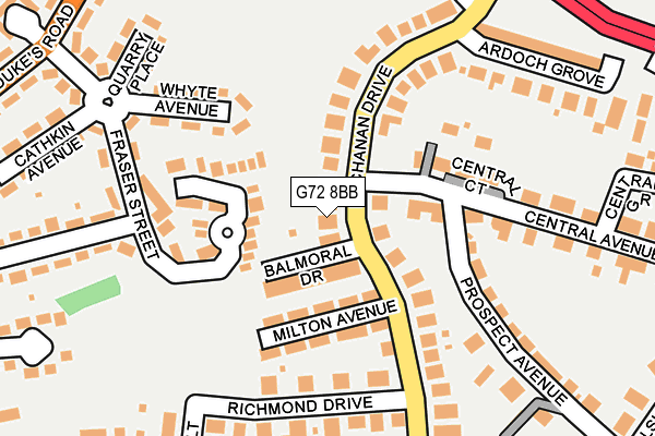 G72 8BB map - OS OpenMap – Local (Ordnance Survey)