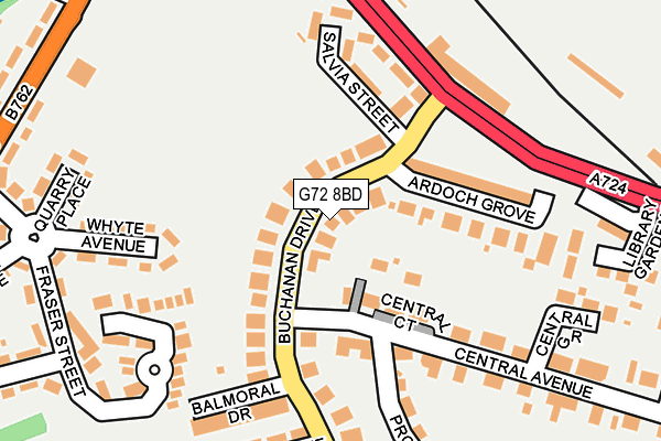 G72 8BD map - OS OpenMap – Local (Ordnance Survey)