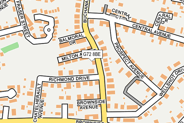 G72 8BE map - OS OpenMap – Local (Ordnance Survey)