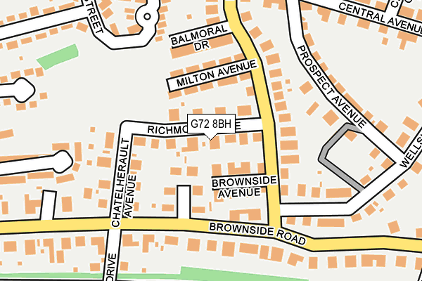 G72 8BH map - OS OpenMap – Local (Ordnance Survey)