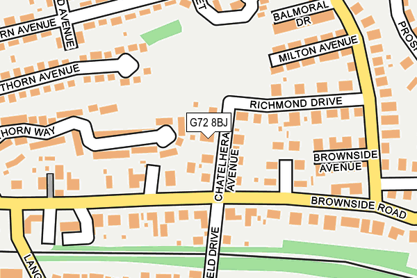 G72 8BJ map - OS OpenMap – Local (Ordnance Survey)