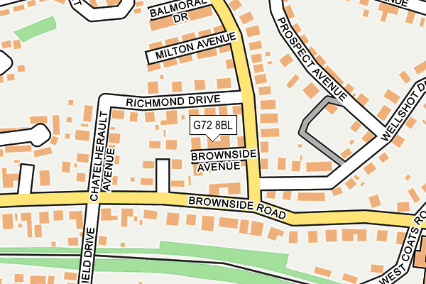 G72 8BL map - OS OpenMap – Local (Ordnance Survey)