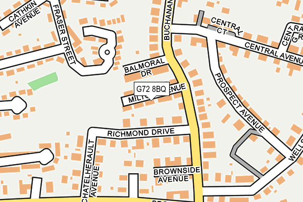 G72 8BQ map - OS OpenMap – Local (Ordnance Survey)