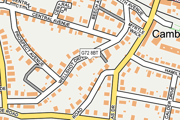 G72 8BT map - OS OpenMap – Local (Ordnance Survey)