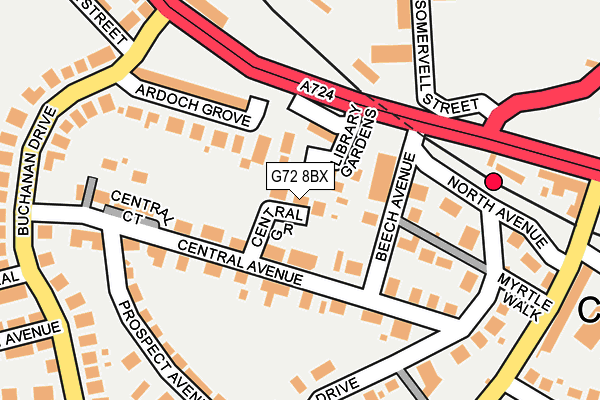 G72 8BX map - OS OpenMap – Local (Ordnance Survey)