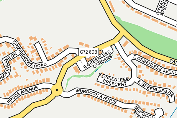 G72 8DB map - OS OpenMap – Local (Ordnance Survey)