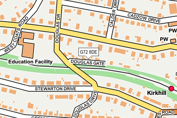 G72 8DE map - OS OpenMap – Local (Ordnance Survey)