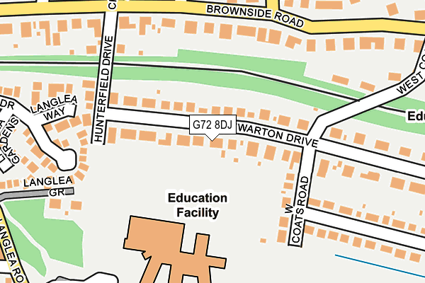 G72 8DJ map - OS OpenMap – Local (Ordnance Survey)