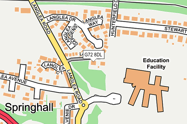 G72 8DL map - OS OpenMap – Local (Ordnance Survey)