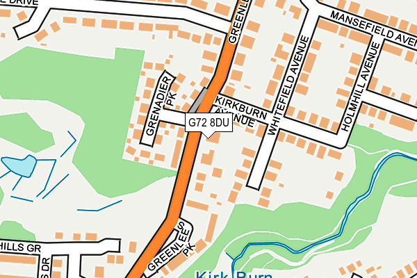 G72 8DU map - OS OpenMap – Local (Ordnance Survey)