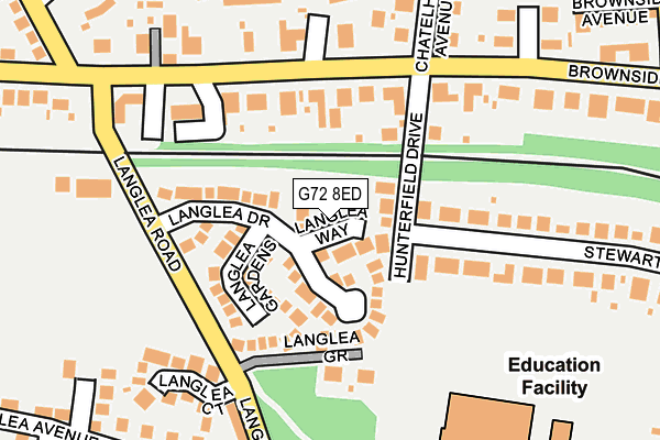 G72 8ED map - OS OpenMap – Local (Ordnance Survey)