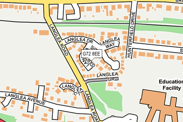 G72 8EE map - OS OpenMap – Local (Ordnance Survey)