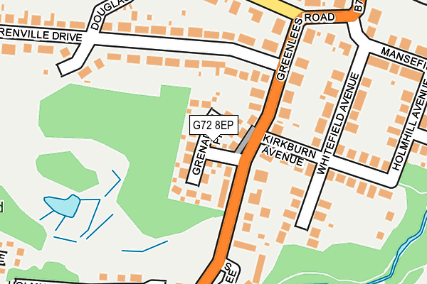 G72 8EP map - OS OpenMap – Local (Ordnance Survey)