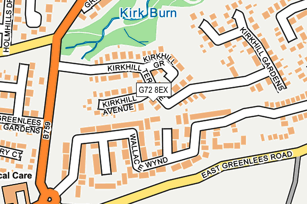 G72 8EX map - OS OpenMap – Local (Ordnance Survey)