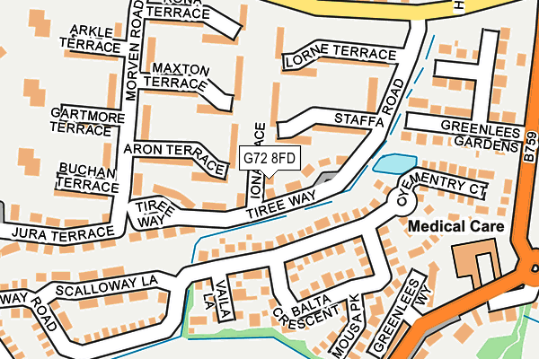 G72 8FD map - OS OpenMap – Local (Ordnance Survey)