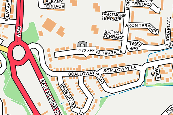 G72 8FF map - OS OpenMap – Local (Ordnance Survey)