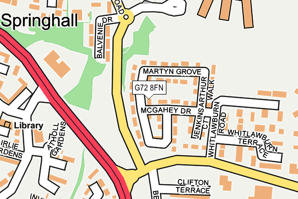 G72 8FN map - OS OpenMap – Local (Ordnance Survey)
