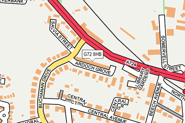 G72 8HB map - OS OpenMap – Local (Ordnance Survey)