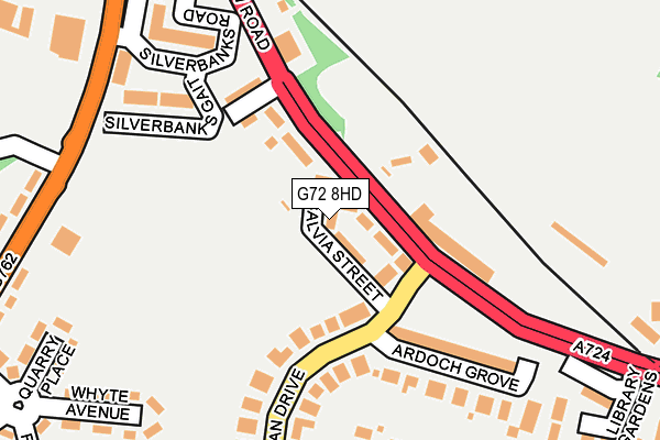G72 8HD map - OS OpenMap – Local (Ordnance Survey)