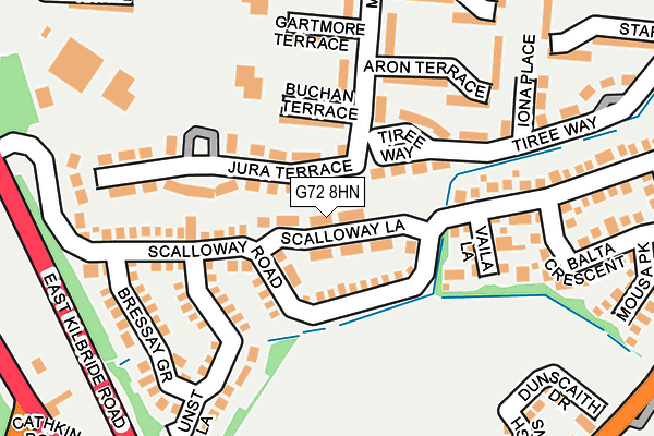 G72 8HN map - OS OpenMap – Local (Ordnance Survey)