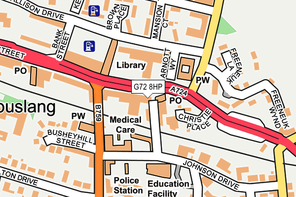 G72 8HP map - OS OpenMap – Local (Ordnance Survey)