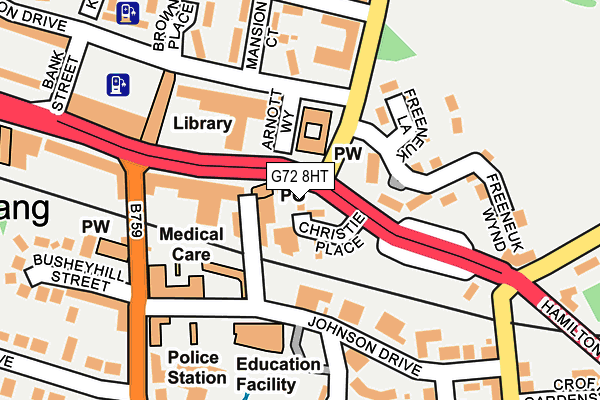 G72 8HT map - OS OpenMap – Local (Ordnance Survey)