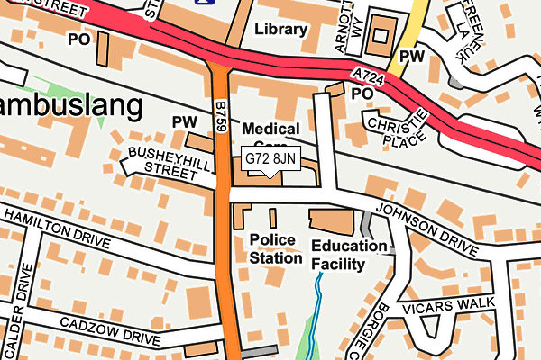 G72 8JN map - OS OpenMap – Local (Ordnance Survey)