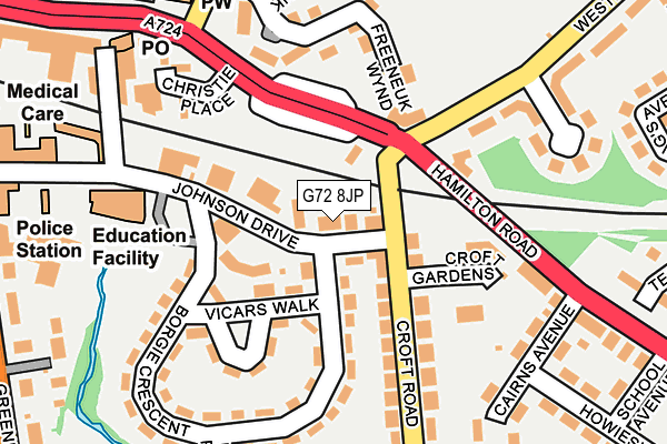 G72 8JP map - OS OpenMap – Local (Ordnance Survey)