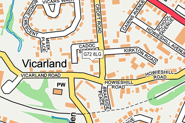G72 8LG map - OS OpenMap – Local (Ordnance Survey)