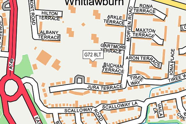 G72 8LT map - OS OpenMap – Local (Ordnance Survey)