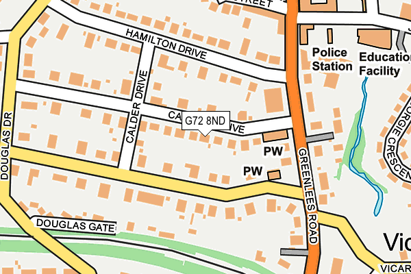G72 8ND map - OS OpenMap – Local (Ordnance Survey)