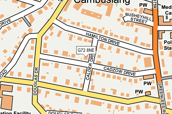 G72 8NE map - OS OpenMap – Local (Ordnance Survey)