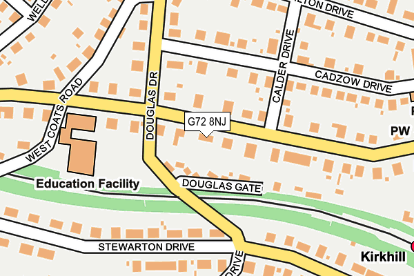 G72 8NJ map - OS OpenMap – Local (Ordnance Survey)