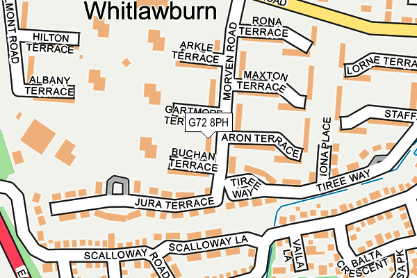 G72 8PH map - OS OpenMap – Local (Ordnance Survey)