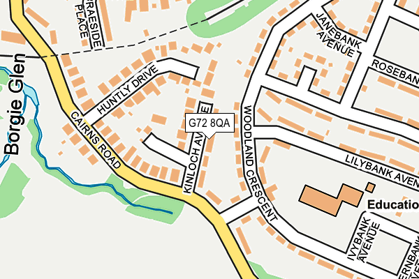 G72 8QA map - OS OpenMap – Local (Ordnance Survey)