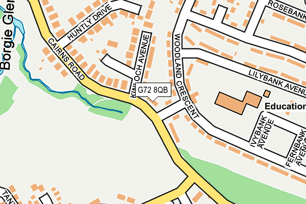 G72 8QB map - OS OpenMap – Local (Ordnance Survey)