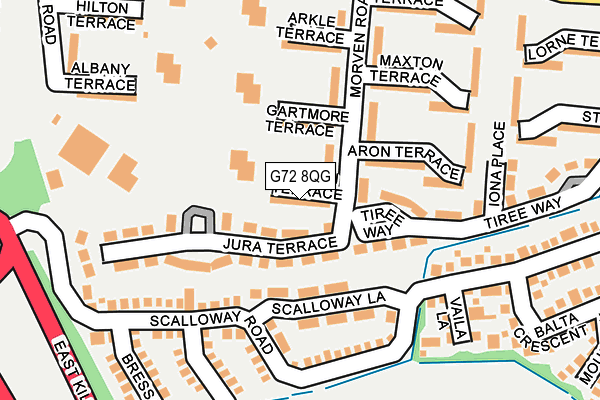 G72 8QG map - OS OpenMap – Local (Ordnance Survey)