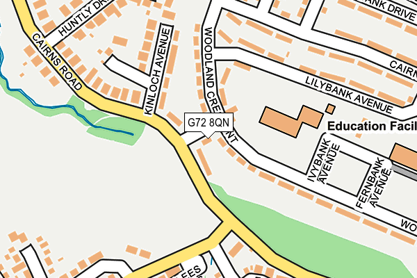 G72 8QN map - OS OpenMap – Local (Ordnance Survey)