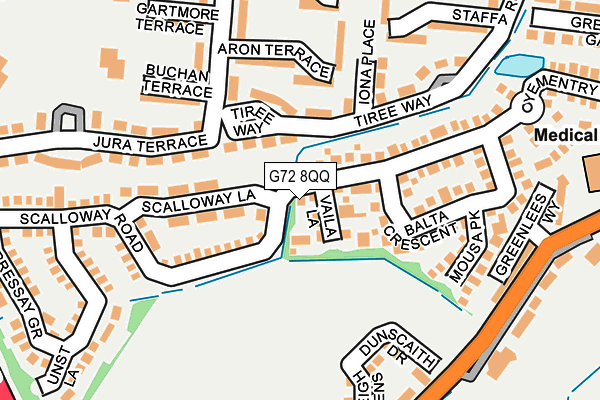 G72 8QQ map - OS OpenMap – Local (Ordnance Survey)
