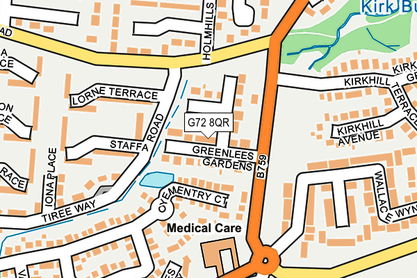 G72 8QR map - OS OpenMap – Local (Ordnance Survey)